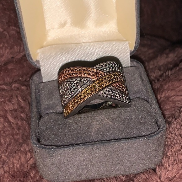 Vintage Cross Wrap Sterling Silver Ring, Size 8 - Picture 1 of 3